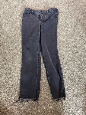 Old Navy Black Extra High-Rise Button-Fly Rockstar Super Skinny Jeans